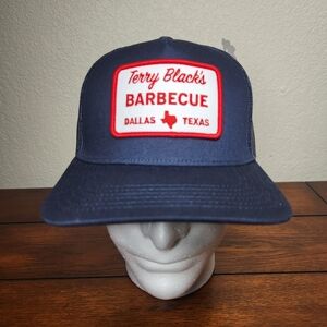Terry Black's Navy With White And Red Patch Hat Dallas Texas